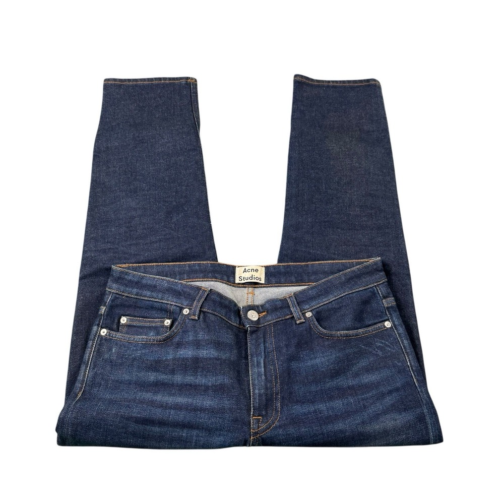 Acne Studios Row Five Dark Blue Stretch Denim Mens Jeans 28x26